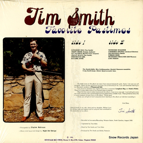 SMITH, TIM favorite pastimes HRC-611