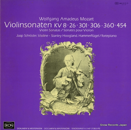 SCHRODER, JAAP / STANLEY HOOGLAND mozart; violin sonaten kv8,26,301,306,360,454 MLG9121