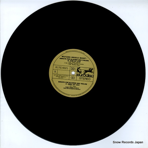 SUSKE, KARL / WALTER OLBERTZ mozart; sonaten fur klavier und violine kv378 / kv304 / kv306 K17C-9321