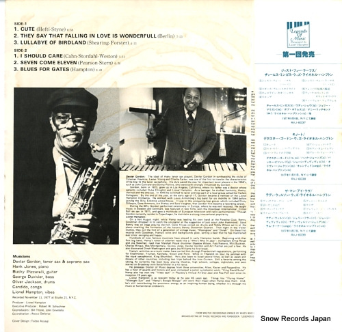 GORDON, DEXTER lionel hampton presents dexter gordon RVJ-6038