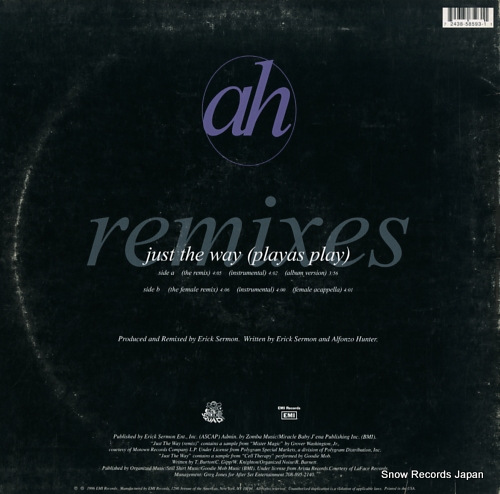 HUNTER, ALFONZO just the way (playas play) remixes Y-58593