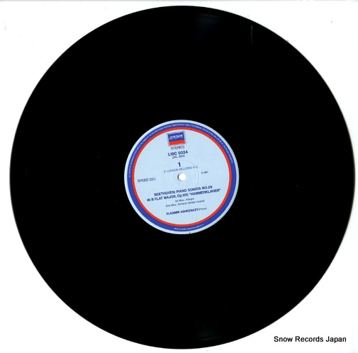 ASHKENAZY, VLADIMIR beethoven; piano sonata no.29 L18C-5024