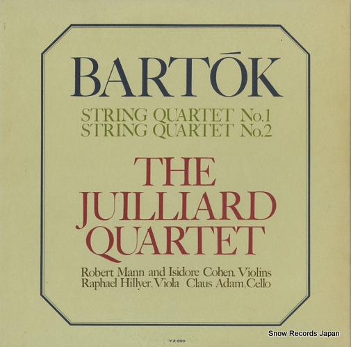 JUILLIARD QUARTET, THE bartok; string quartet no.1/no.2 SONC10123