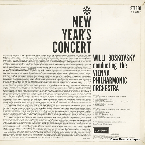 BOSKOVSKY, WILLI new year's concert CS6485