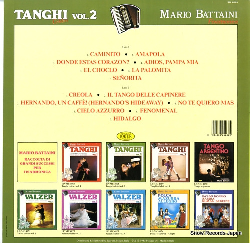 BATTANINI, MARIO tanghi celebri vol.2 SM4068