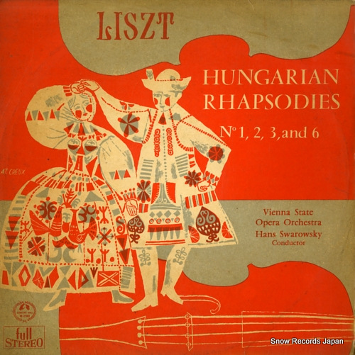 SWAROWSKY, HANS liszt; hungarian rhapsodies no1.2.3.6 SM-2189 - front cover