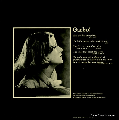 GARBO, GRETA garbo! MMF1016