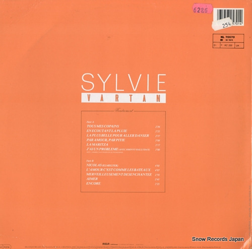 VARTAN, SYLVIE tendrement NL70570