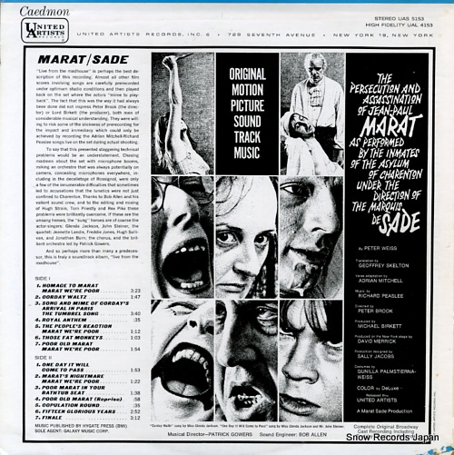 PEASLEE, RICHARD marat sade UAS5153