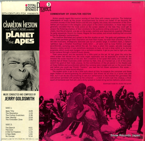 GOLDSMITH, JERRY planet of the apes PR5023SD