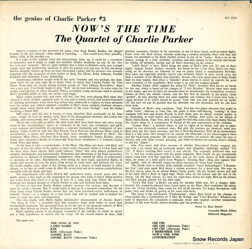 PARKER, CHARLIE now's the time MV2029
