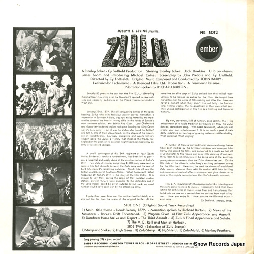 BARRY, JOHN zulu NR5012