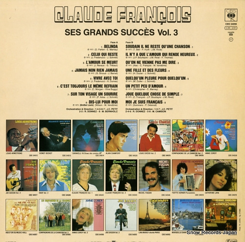FRANCOIS, CLAUDE ses grands succes vol.3 CBS54896