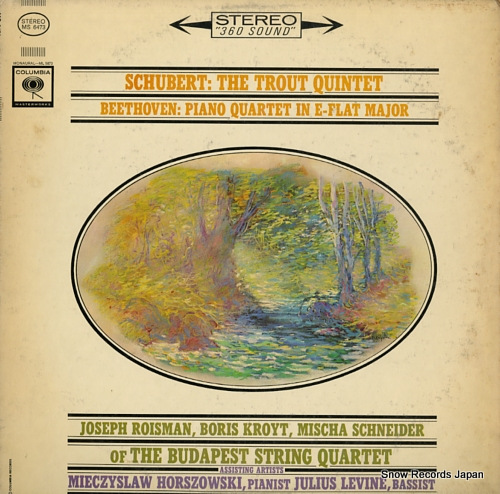 BUDAPEST STRING QUARTET, THE schubert; the trout quintet MS6473