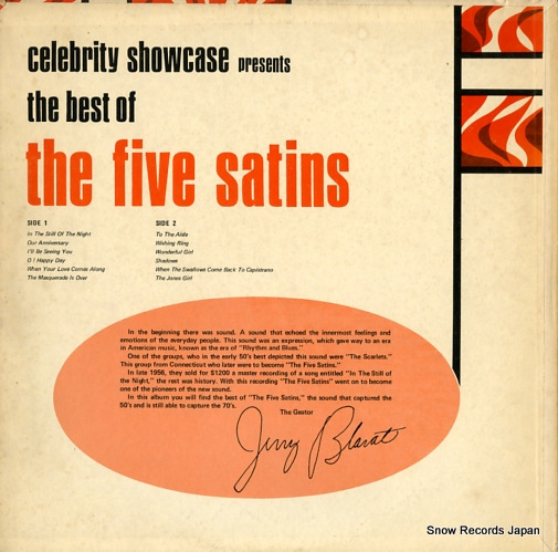 FIVE SATINS, THE the best of the five satins JB-7671-B