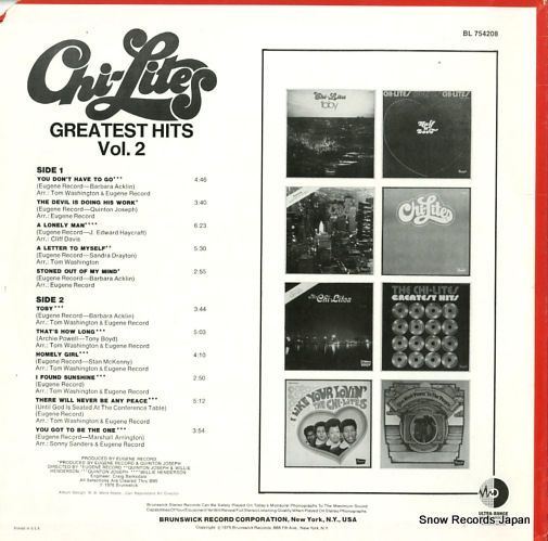 CHI-LITES, THE greatest hits vol.2 BL754208