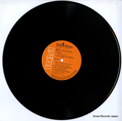JONES, JACK what i did for love RVP-6014