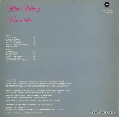 HELTBERG, HILDE noe vi deler BLP4032