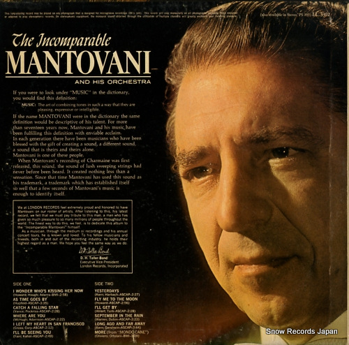 ޥȥ the incomparable mantovani LL3392