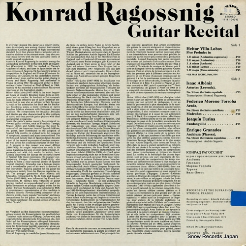 RAGOSSNIG, KONRAD guitar recital 11111040