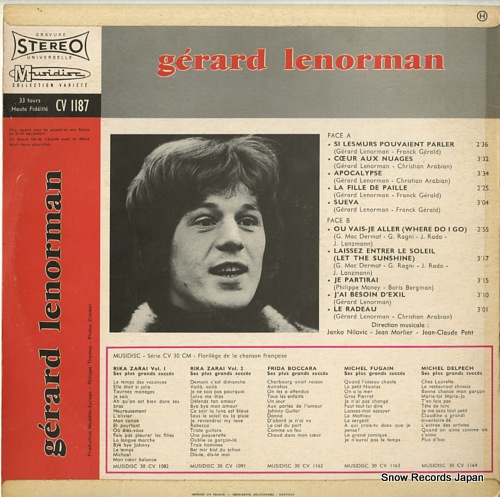LENORMAN, GERARD gerard lenorman 30CV1187