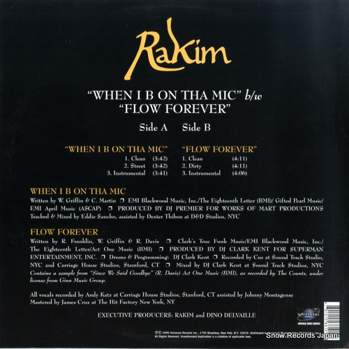 RAKIM when i b on the mic / flow forever 012156619-1