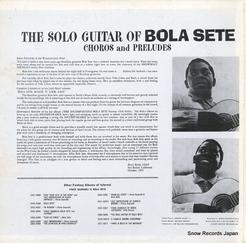 SETE, BOLA the solo guitar of bola sete FANTASY8369