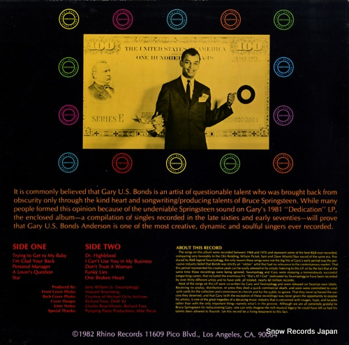 BONDS, GARY U.S. certified soul RNLP805