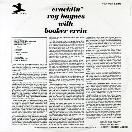 HAYNES, ROY cracklin' NJ8286 / NJLP8286