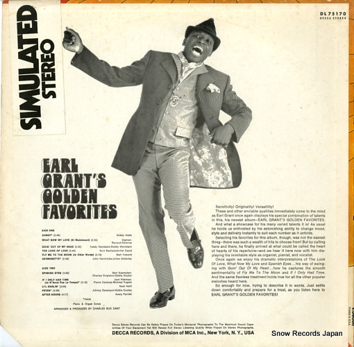 GRANT, EARL golden favorites DL75170