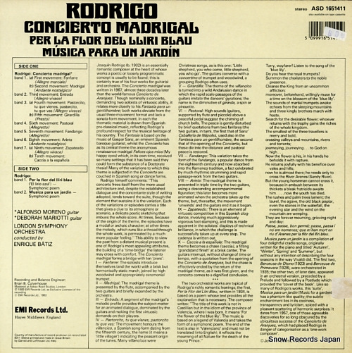 BATIZ, ENRIQUE rodrigo; concierto madrigal ASD1651411