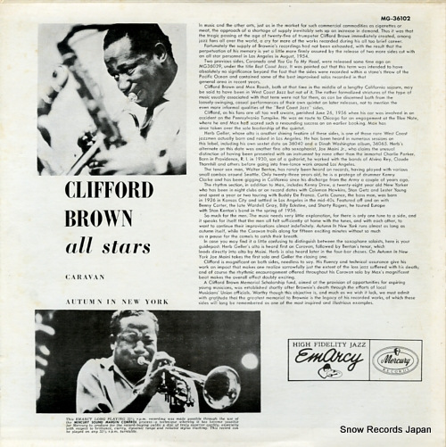 BROWN, CLIFFORD clifford brown all stars MG-36102
