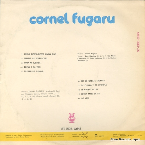 CORNEL FUGARU cornel fugaru ST-EDE02645