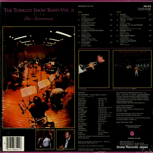 TONIGHT SHOW BAND, THE the tonight show band vol.ii with doc severisen AMH3312