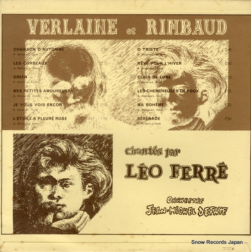 FERRE, LEO varlaine et rimbaud volume 1 80.237