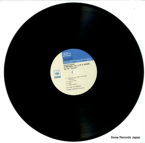 BERNSTEIN, LEONARD mendelssohn; symphony no.3/no.4 23AC509