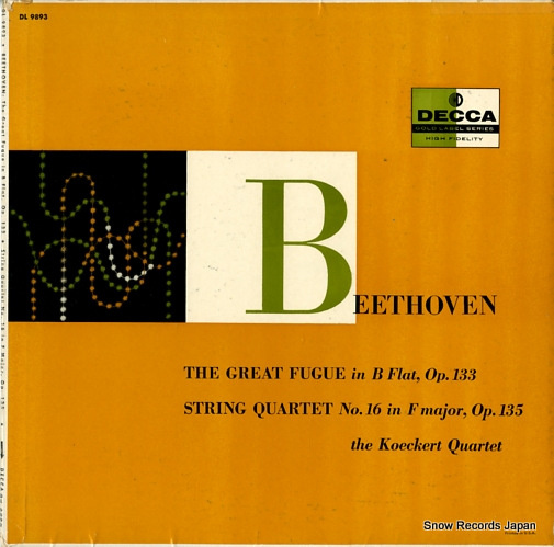 åȸڻͽ beethoven; the great fugue in b flat op.133 DL9893