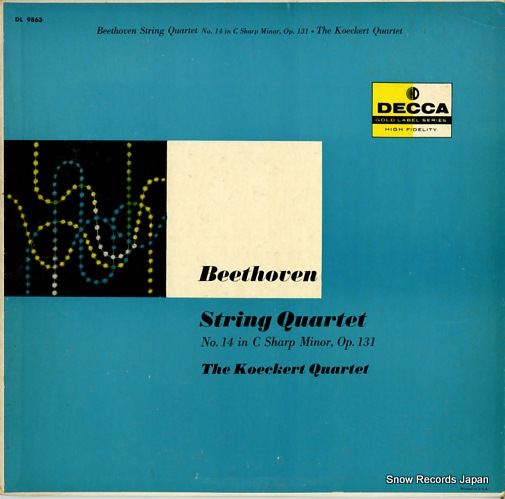 åȸڻͽ beethoven; string quartet no.14 in c sharp minor op.131 DL9863