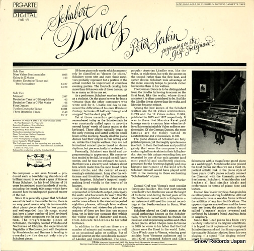 SERKIN, PETER schubert; dance PAD-171