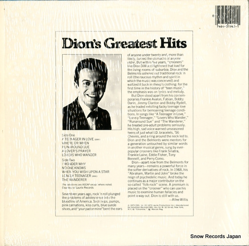 DION dion's greatest hits PC31942