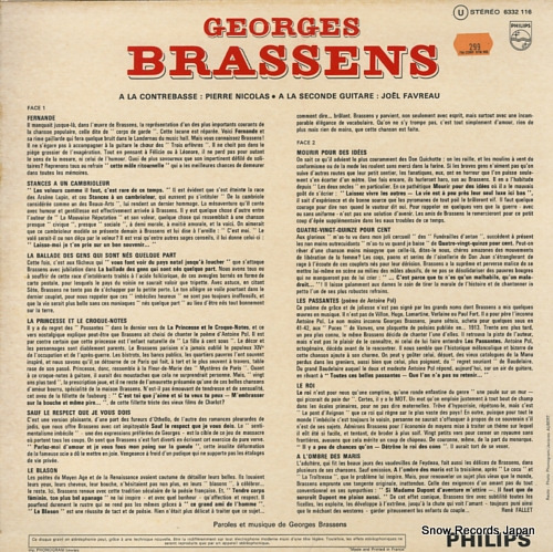 BRASSENS, GEORGES georges brassens 6332116