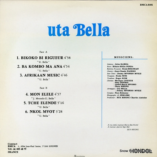 UTA BELLA afrikaan music BMCA8401