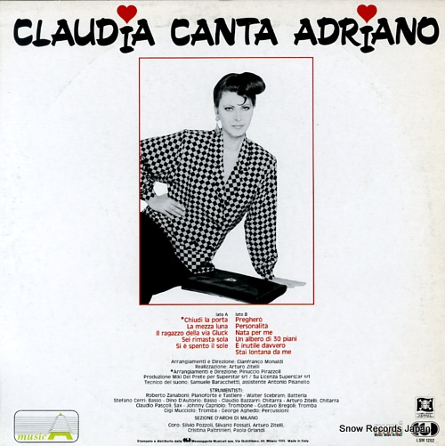 MORI, CLAUDIA claudia mori adriano LSM1202