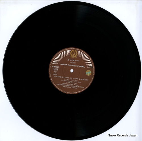 ZUKERMAN, GEORGE hummel; bassoon concerto in f major H-6006V