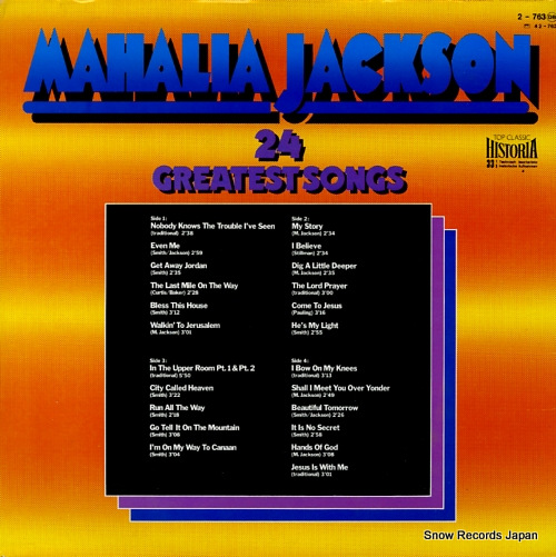 JACKSON, MAHALIA 24 greatest songs 2-763