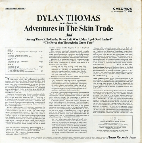 THOMAS, DYLAN reads his adventures in the skin trade TC2078
