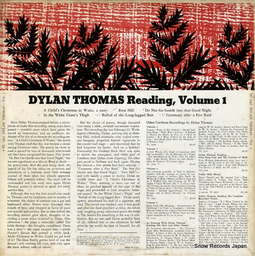 THOMAS, DYLAN a child's christmas in wales and five poems TC1002