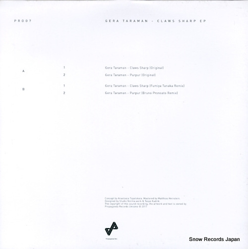 TARAMAN, GERA claws sharp ep PR007