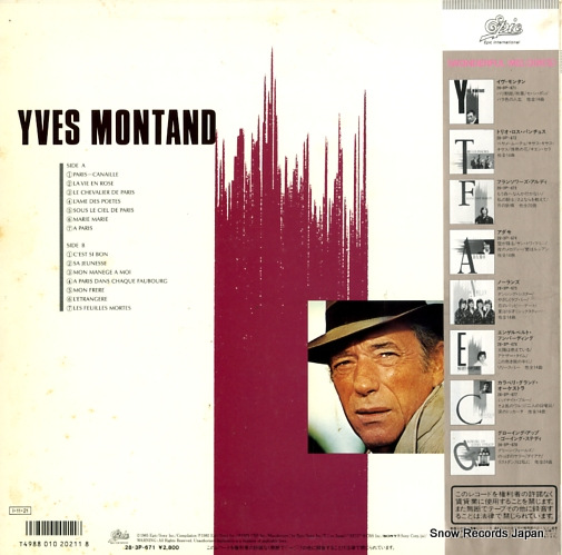 MONTAND, YVES yves montand 28.3P-671