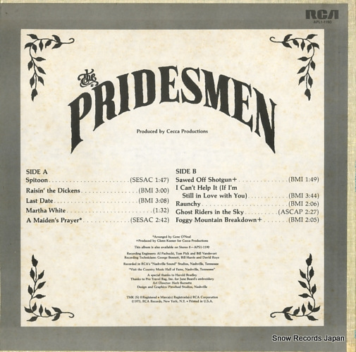 PRIDESMEN, THE the pridesmen APL1-1190